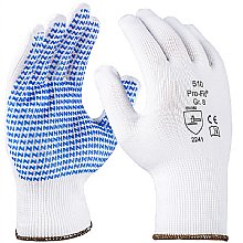 Feinstrickhandschuh blau genoppt