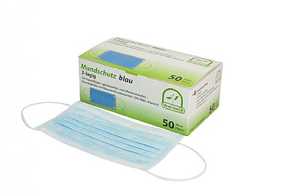 Mundschutz 3lagig mit Ohrenschlaufen